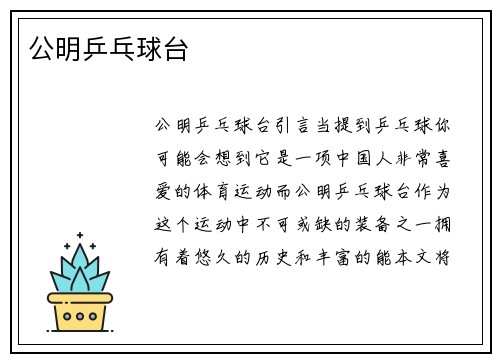 公明乒乓球台